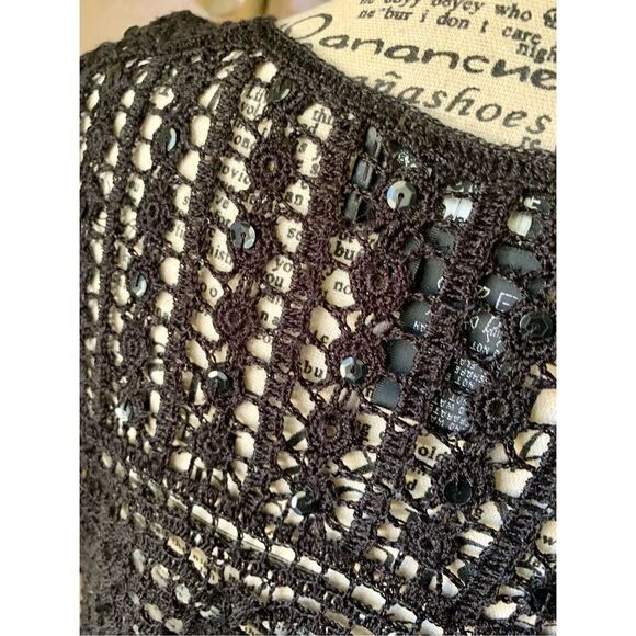 Sadimara by Colette Mordo Black Crochet Summer Sweater - Picture 5 of 6